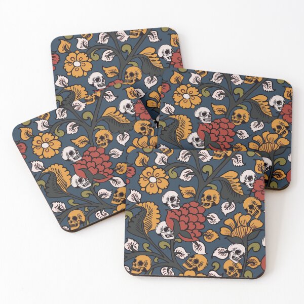 Item preview, Skulls and Flora designed and sold by umdvsgrnart.