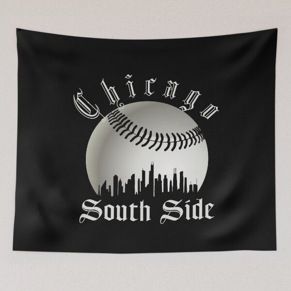 Item preview, Vintage Chicago City Skyline White Baseball South Side S.O.X I Still Call It Comiskey designed and sold by bucktundBr.