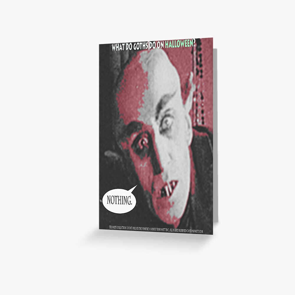 ‘Count Orlock, the Vampire #3’, FROM THE FILM “ Nosferatu vs. Father Pipecock & Sister Funk (2014)” Greeting Card