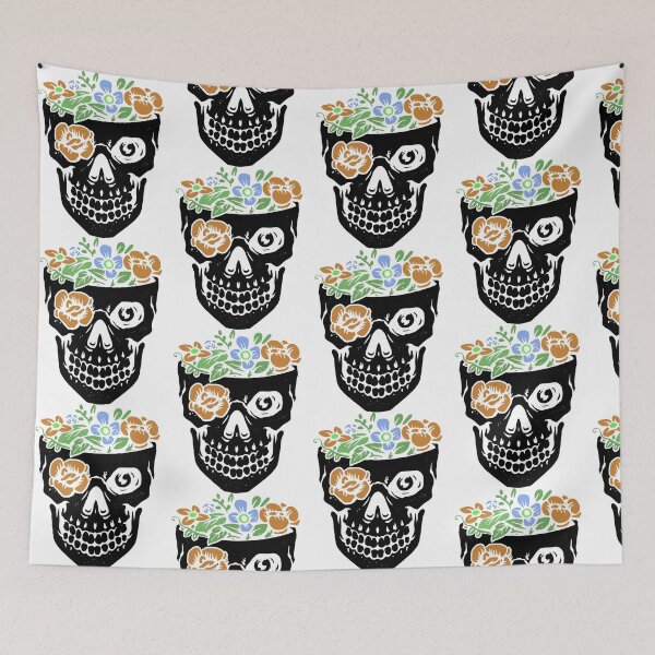 Item preview, Floral Skull - Floral Skull Halloween designed and sold by FirstTouch.