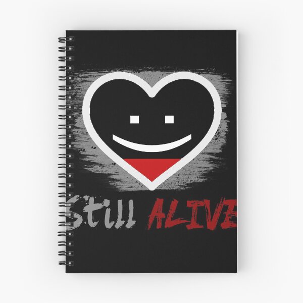 Item preview, "Still Alive" Heart Broken Theme Smile In Pain Love Art Design Black Color designed and sold by anjanaartz.