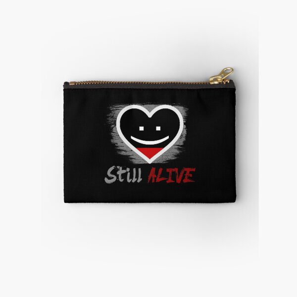 Item preview, "Still Alive" Heart Broken Theme Smile In Pain Love Art Design Black Color designed and sold by anjanaartz.