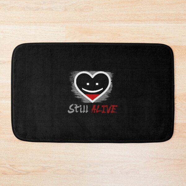 Item preview, "Still Alive" Heart Broken Theme Smile In Pain Love Art Design Black Color designed and sold by anjanaartz.