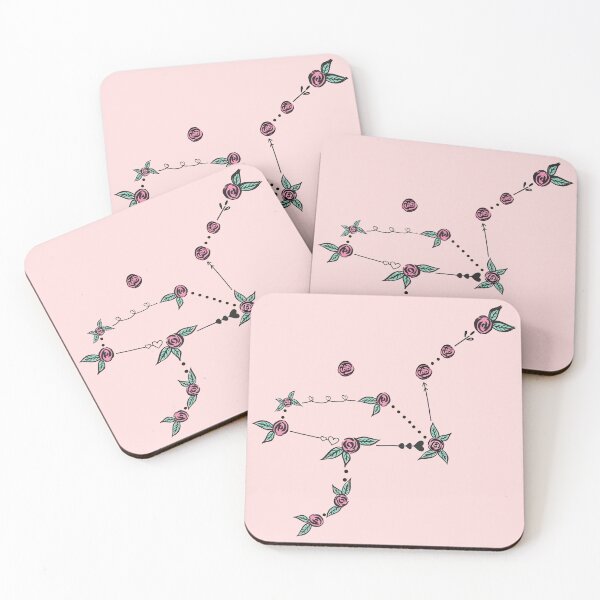 Item preview, Grus (Crane) Constellation Roses and Hearts Doodle designed and sold by EndlessDoodles.