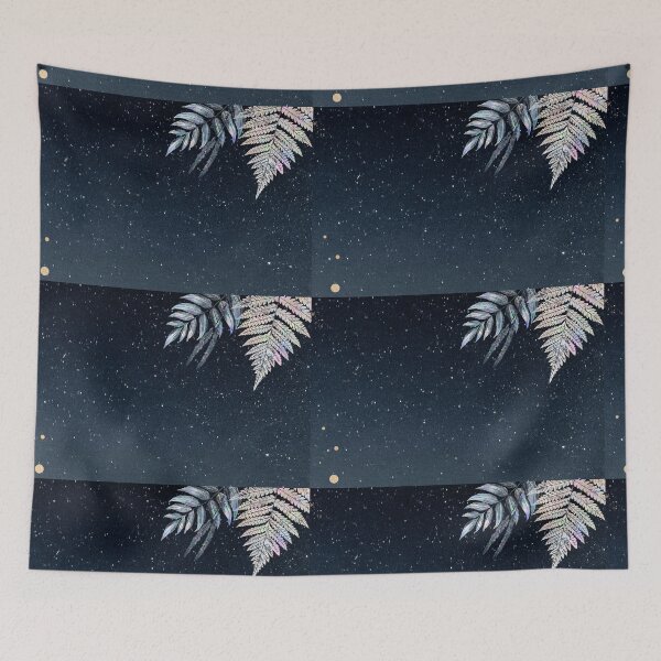 Item preview, Holographic fern frame on a starry background design resource designed and sold by Priya Mishra.