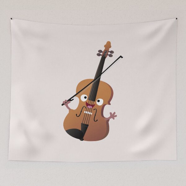 Item preview, Cute funny violin musical cartoon character designed and sold by FrogFactory.