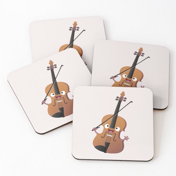 Item preview, Cute funny violin musical cartoon character designed and sold by FrogFactory.