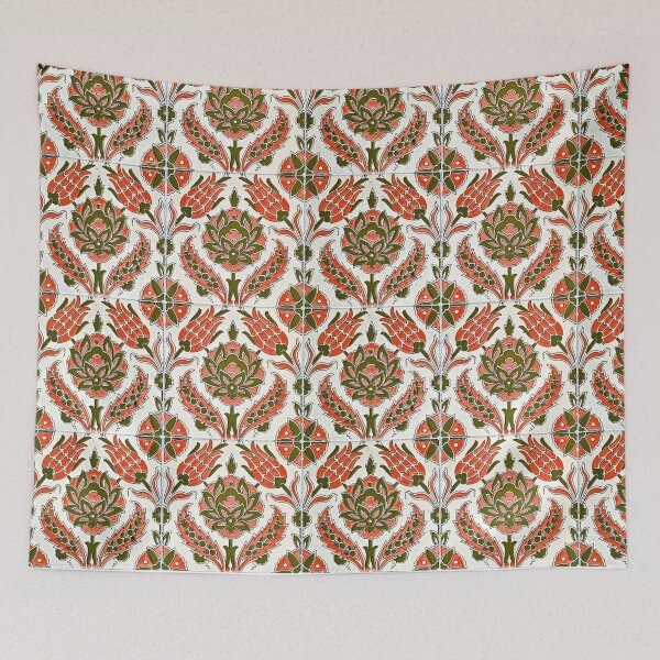 Item preview, Turkish Tulip Motif Tile Pattern Pink designed and sold by worldways.