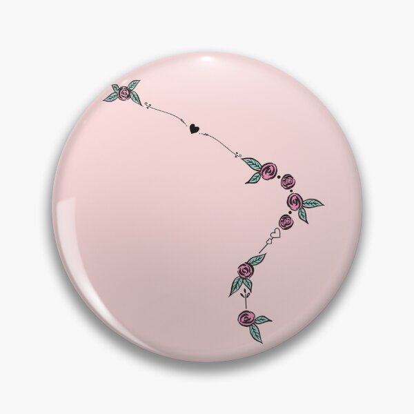 Item preview, Horologium (Pendulum Clock) Constellation Roses and Hearts Doodle designed and sold by EndlessDoodles.