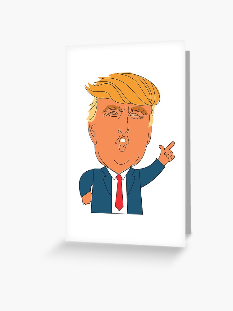 Tarjetas de felicitación «Dibujos animados de Donald Trump» de  BertieBurrell | Redbubble