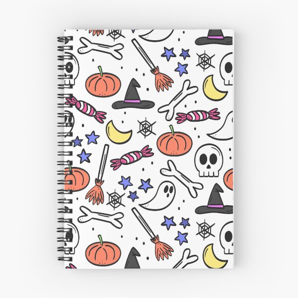 Item preview, Halloween pumpkin, candy, and witch hat pattern - seamless Halloween pattern designed and sold by FirstTouch.