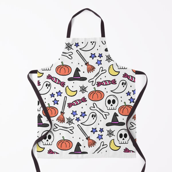 Item preview, Halloween pumpkin, candy, and witch hat pattern - seamless Halloween pattern designed and sold by FirstTouch.