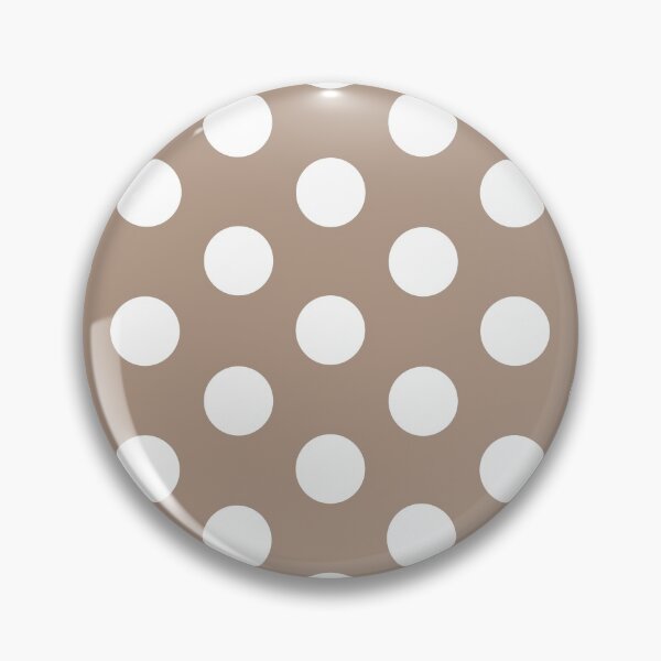Item preview, Medium WHITE and WARM TAUPE POLKA DOTS designed and sold by RachelMacht.