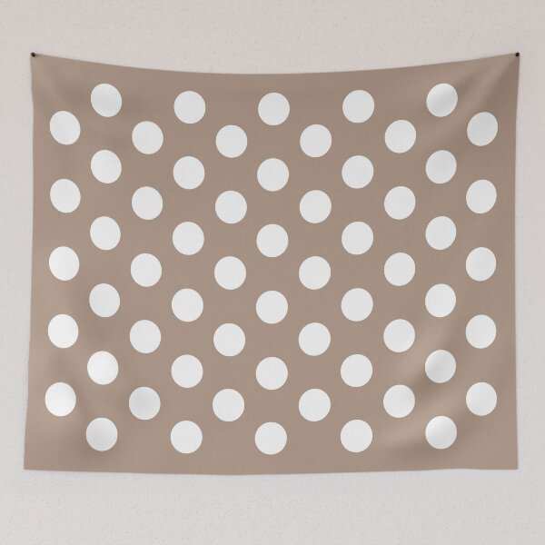 Item preview, Medium WHITE and WARM TAUPE POLKA DOTS designed and sold by RachelMacht.