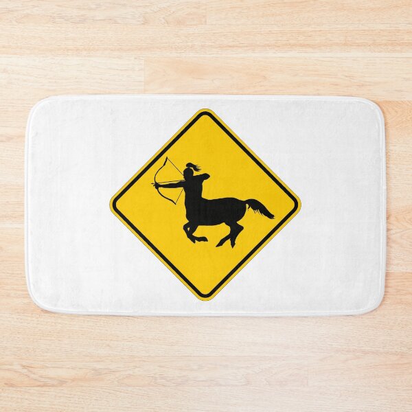 Item preview, Centaur warning sign designed and sold by NerdScribblings.