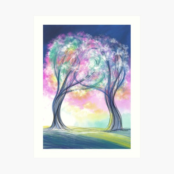 Two Trees Entwined Art Print