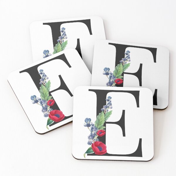 Item preview, Split Floral Letter Monogram | Personalized Flower Letter E designed and sold by BeeMeCreative.