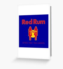 REDRUM gives you the creeps! (red) Greeting Card