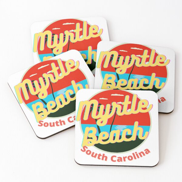 Aperçu de l'œuvre Myrtle Beach Caroline du Sud Retro Vintage Sunset Graphic Design créée et vendue par adriana-holmes.