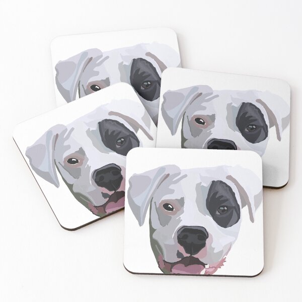 Item preview, White boxer dog designed and sold by noodlesdesigner.