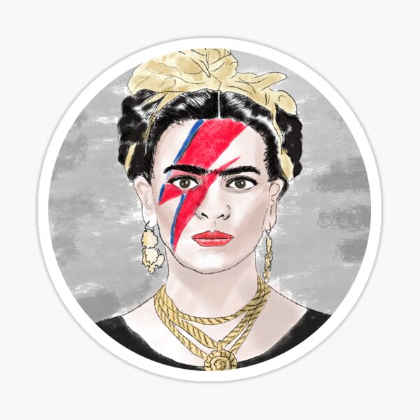 Aperçu de l'œuvre Frida Kahlo rencontre David Bowie créée et vendue par PaperPaper.
