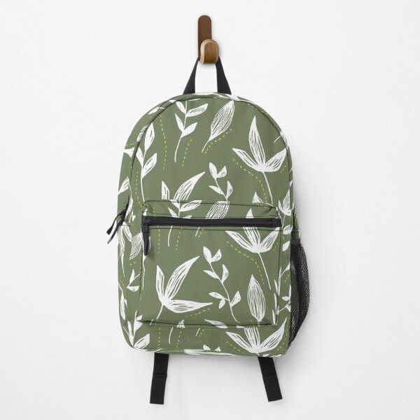Item preview, Moss Green Leaves Pattern designed and sold by Dream Big! by E. H..