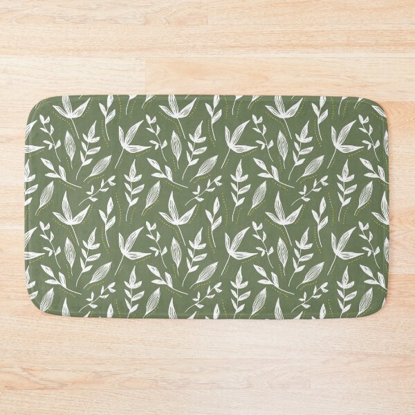 Item preview, Moss Green Leaves Pattern designed and sold by Dream Big! by E. H..