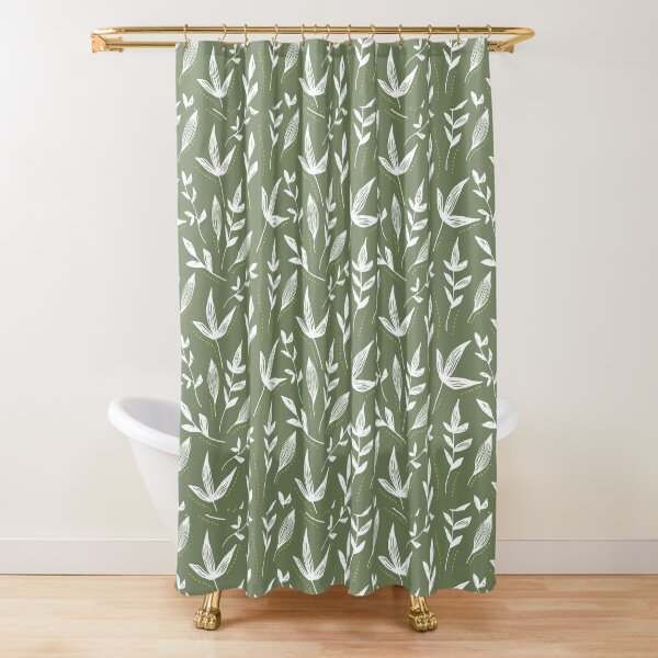 Item preview, Moss Green Leaves Pattern designed and sold by Dream Big! by E. H..