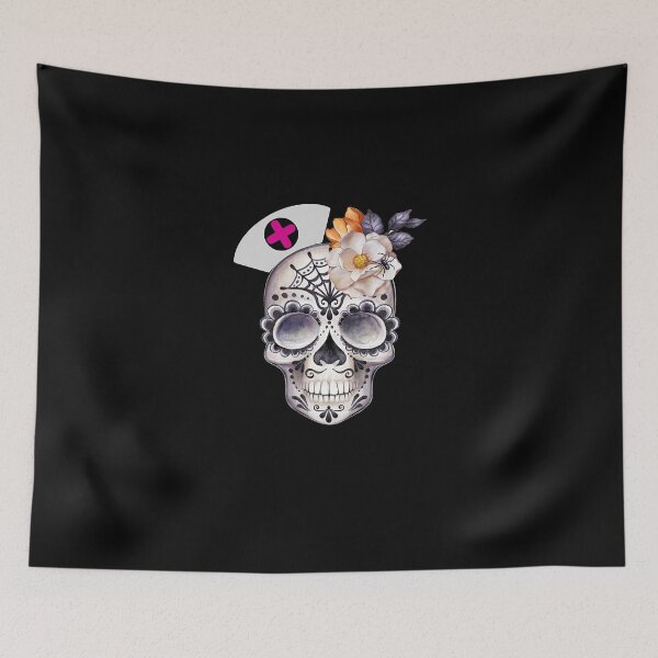 Item preview, Nurse Sugar Skull Stethoscope RN Medical Halloween Costume designed and sold by WOODVILLEROAD.