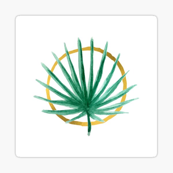 Item preview, Simple Plant with Golden Circle designed and sold by LittleHoniBee.