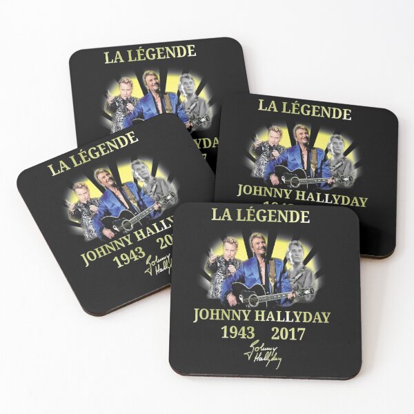 Johnny Hallyday Coasters (Set of 4)