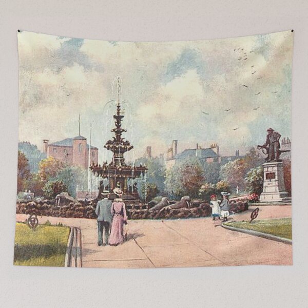 Item preview, Vintage Illustration of Fountain Gardens, Paisley designed and sold by yourscotland.