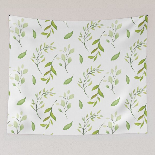 Item preview, Watercolor Green Leaves and Branches designed and sold by Pavnud.