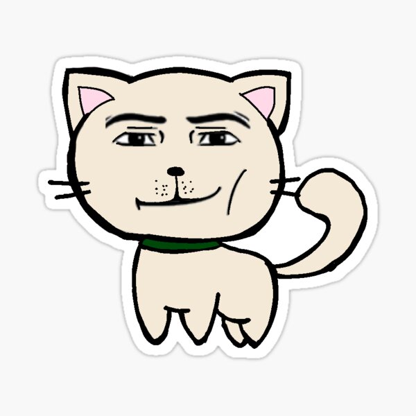 cat rob lox handsome face meme cute | Sticker
