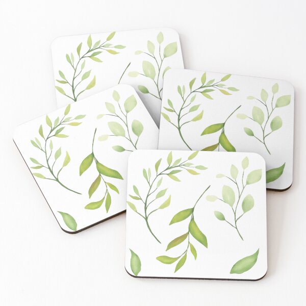 Item preview, Watercolor Green Leaves and Branches designed and sold by Pavnud.