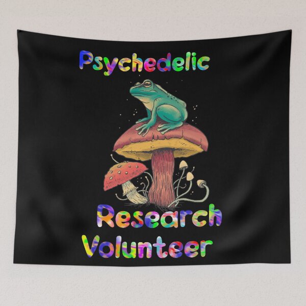 Item preview, Psychedelic research volunteer- tie dye psychedelic frog designed and sold by Designs Of all kinds.