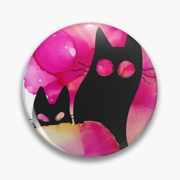 Item preview, Ghost Kitties on Ink Blob  designed and sold by kattvalk.