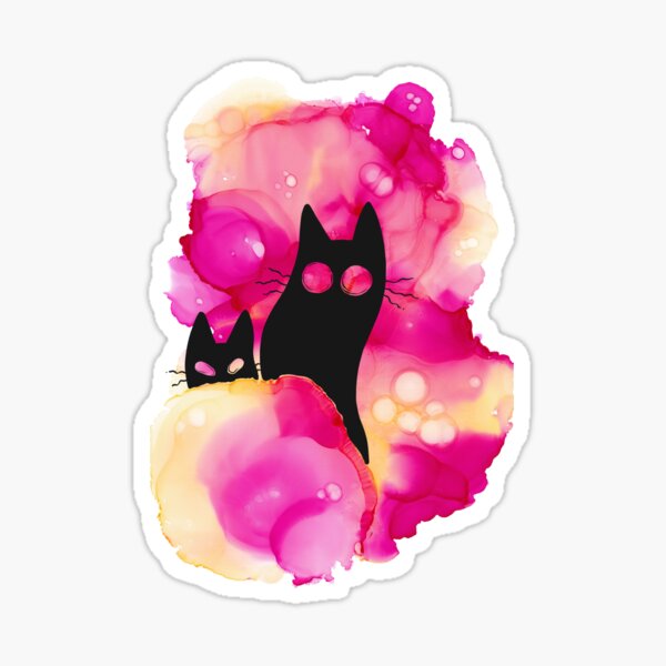 Item preview, Chatons fantômes sur une tache d'encre designed and sold by kattvalk.