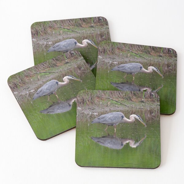 Item preview, Blue Heron with fish designed and sold by mainekayakgirl.