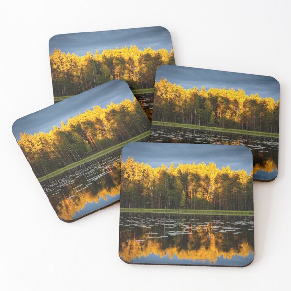 Item preview, Yellow Trees Symmetrical Reflection on Water designed and sold by JoyforU.