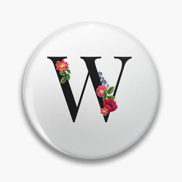 Item preview, Split Floral Letter Monogram | Personalized Flower Letter W designed and sold by BeeMeCreative.