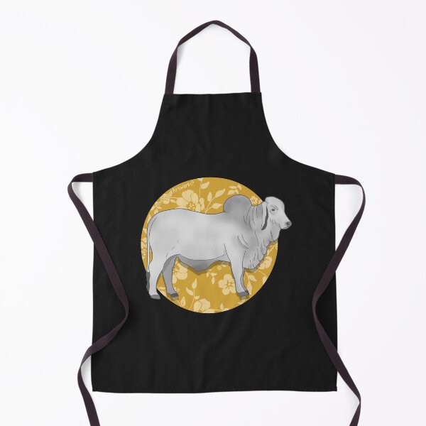 Item preview, Brahman Bull with Yellow Floral Pattern designed and sold by AmethystArtwork.