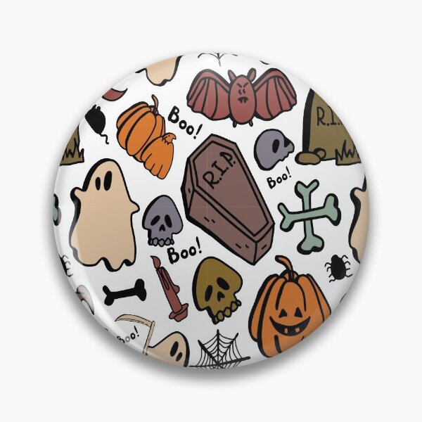 Item preview, Halloween pumpkin, candy, and witch hat pattern - seamless Halloween designed and sold by FirstTouch.