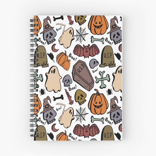 Item preview, Halloween pumpkin, candy, and witch hat pattern - seamless Halloween designed and sold by FirstTouch.