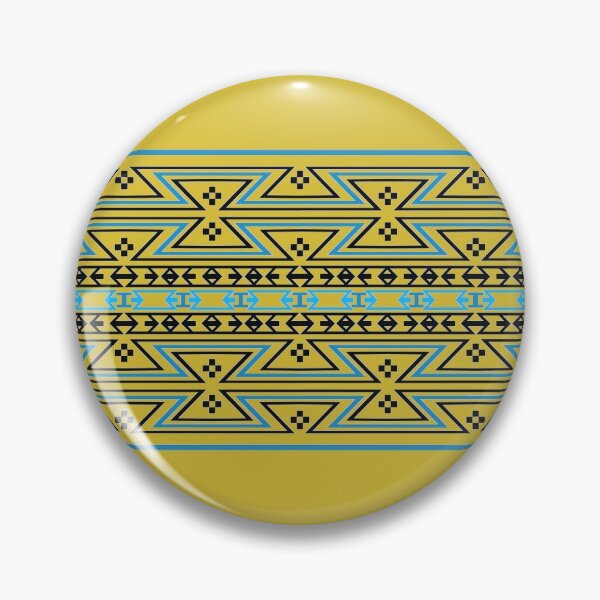 Item preview, Native American Traditional Ethnic Tribal Geometric Navajo Blanket Motif Pattern Yellow designed and sold by Anna Lemos.