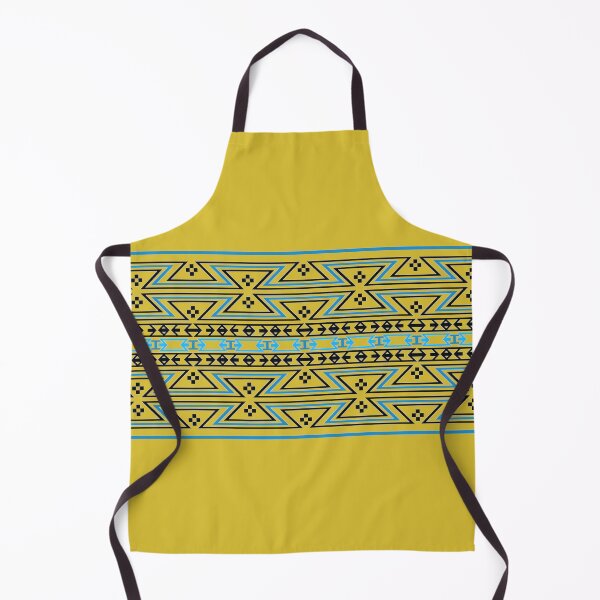 Item preview, Native American Traditional Ethnic Tribal Geometric Navajo Blanket Motif Pattern Yellow designed and sold by Anna Lemos.