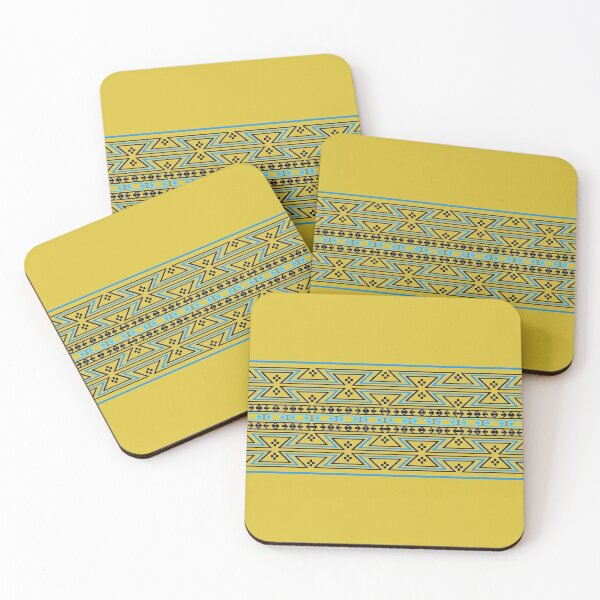 Item preview, Native American Traditional Ethnic Tribal Geometric Navajo Blanket Motif Pattern Yellow designed and sold by Anna Lemos.
