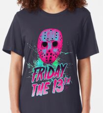 FRIDAY THE 13TH Neon V Slim Fit T-Shirt
