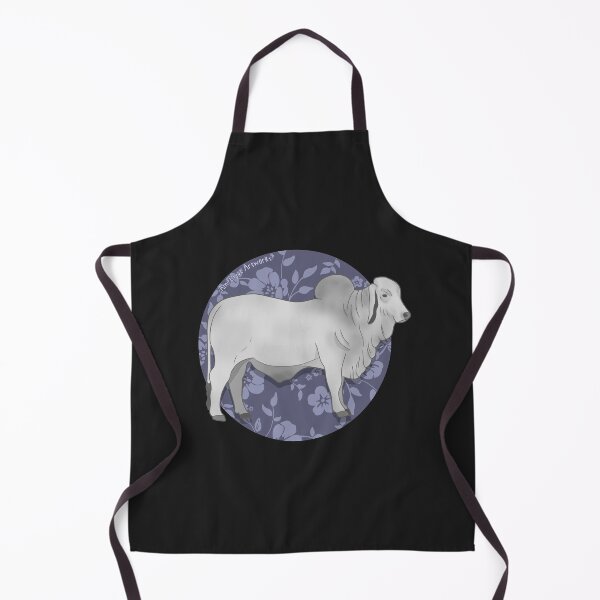 Item preview, Brahman Bull with Indigo Floral Pattern designed and sold by AmethystArtwork.