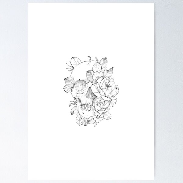 Item preview, Skull flower designed and sold by Lucastattoo.